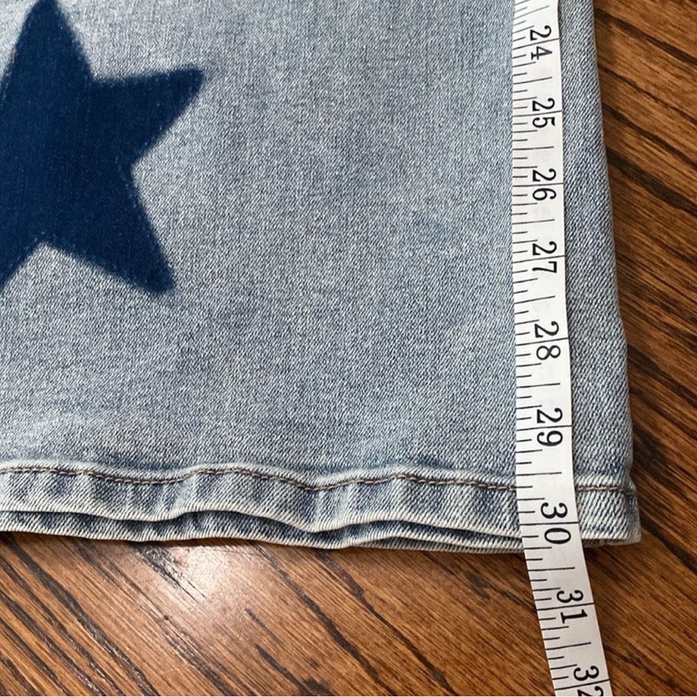 New Blue Velvet Women's Large 12/14 Ultra Flare Wide Leg Jeans Blue Star 90’s - Picture 6 of 12